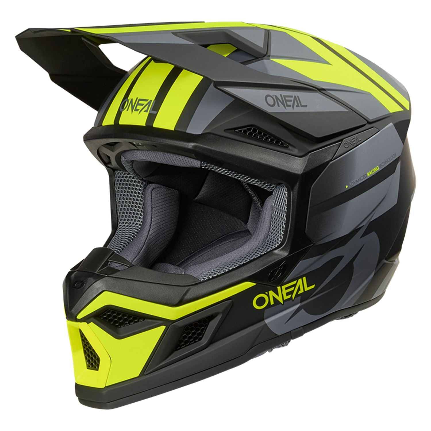 O'Neal 2026 3 SRS Ride Black Grey Neon Yellow Helmet